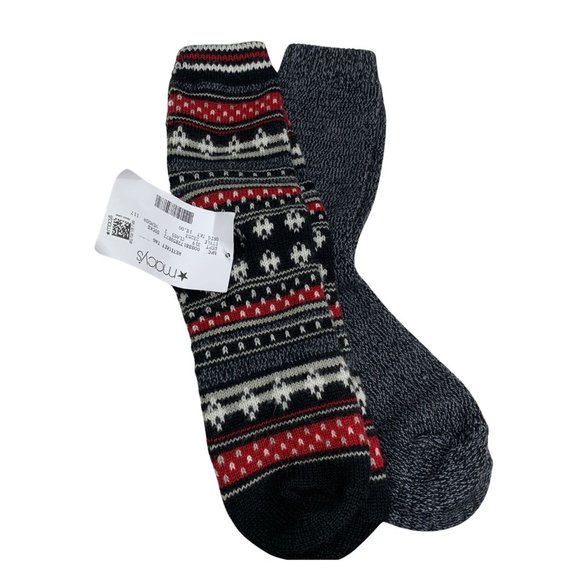 Hue Geo Stripe Boot Socks 2 pair, Aromasoles Double Layer, Sherpa Socks O/S NWT - Picture 3 of 14